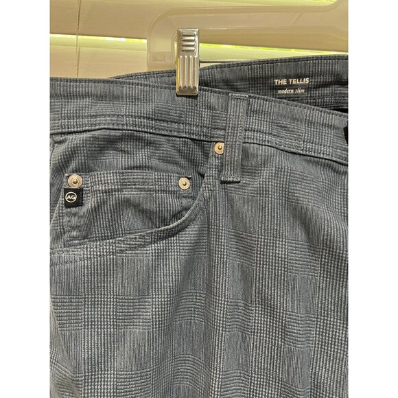 Adriano Goldschmied The Tellis Modern Slim Mens Blue Chinos - Size 36x34 - Picture 2 of 5